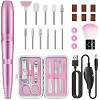 Torno para Uñas- EKUPUZ Lima de Uñas Eléctrica- Set Manicura y Pedicura Electrico Profesional con 11 Tipos de Brocas de…
